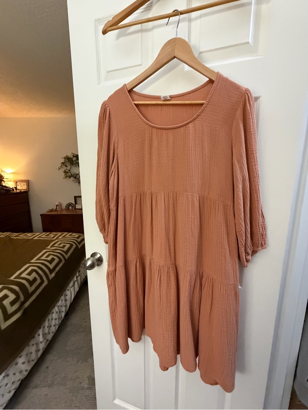 Nettle’s Tale Tiered Midi Dress in Dusty Rose